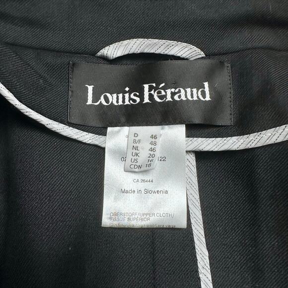 Louis Ferard | Women | Black Virgin Wool Leather Mid Belted Trench Coat | US 16 - Picture 11 of 16